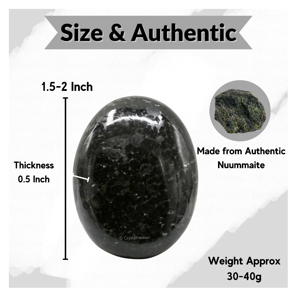 Nuummite Palm Stone (Large)