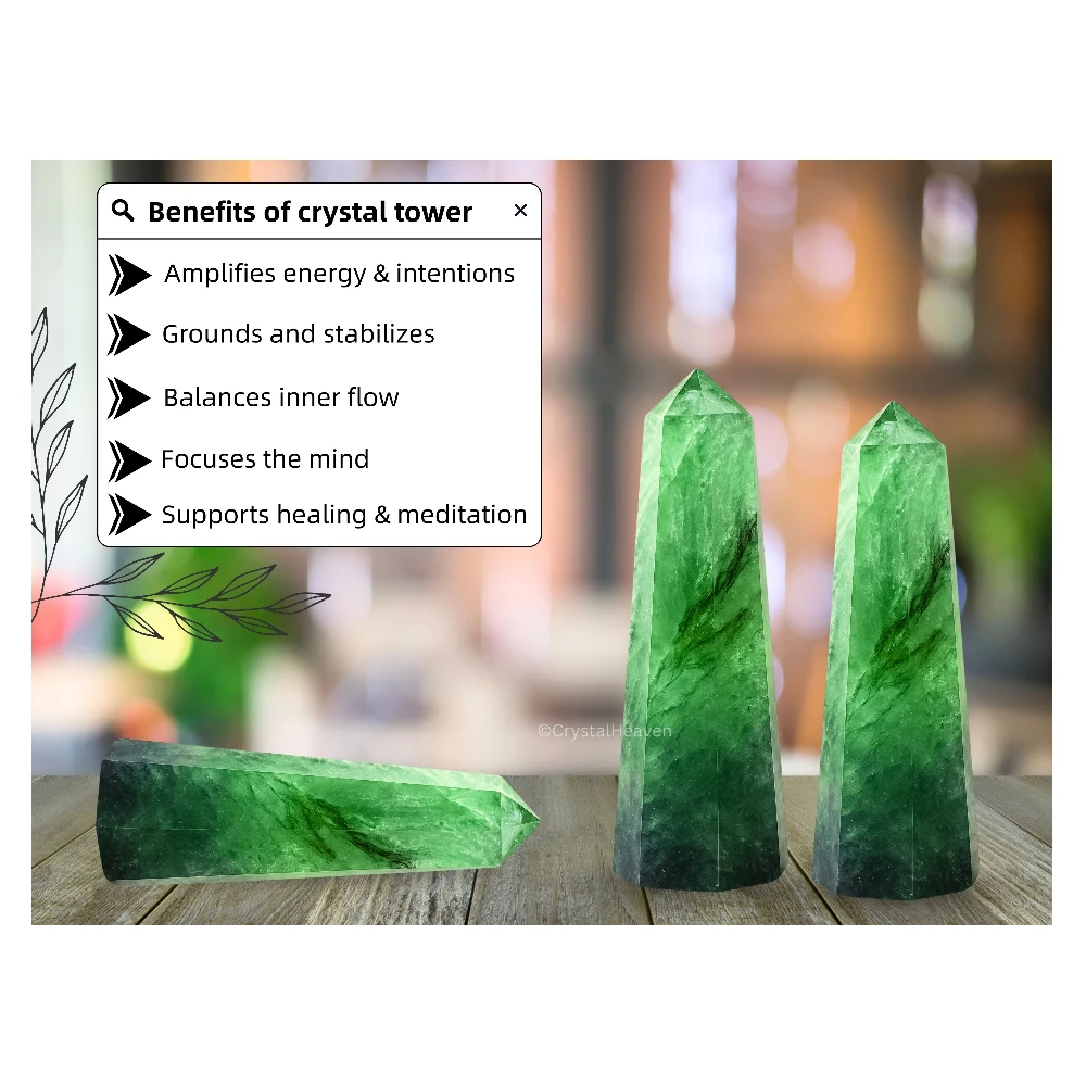 Green Fluorite Tower (2" to 3" inch)
