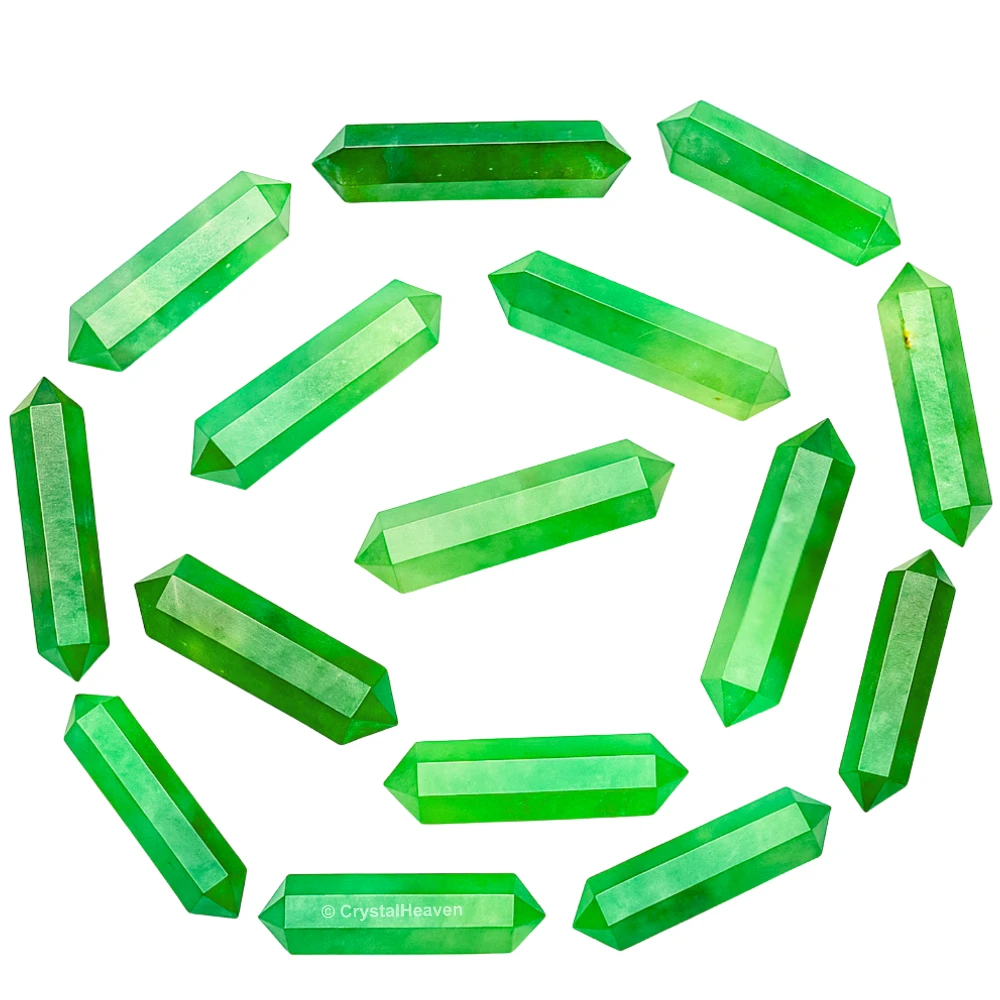 Green Strawberry Quartz Pencil Points (Double Terminated) (Set of 50)