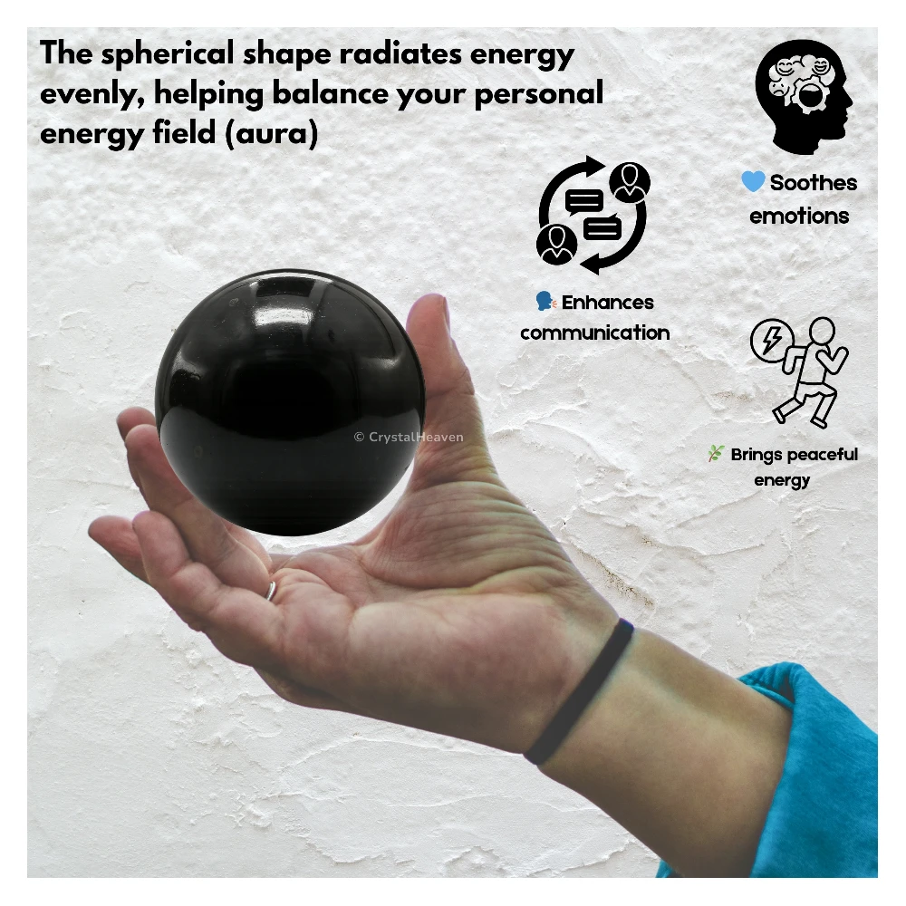 Black Tourmaline Sphere (2 Inch)