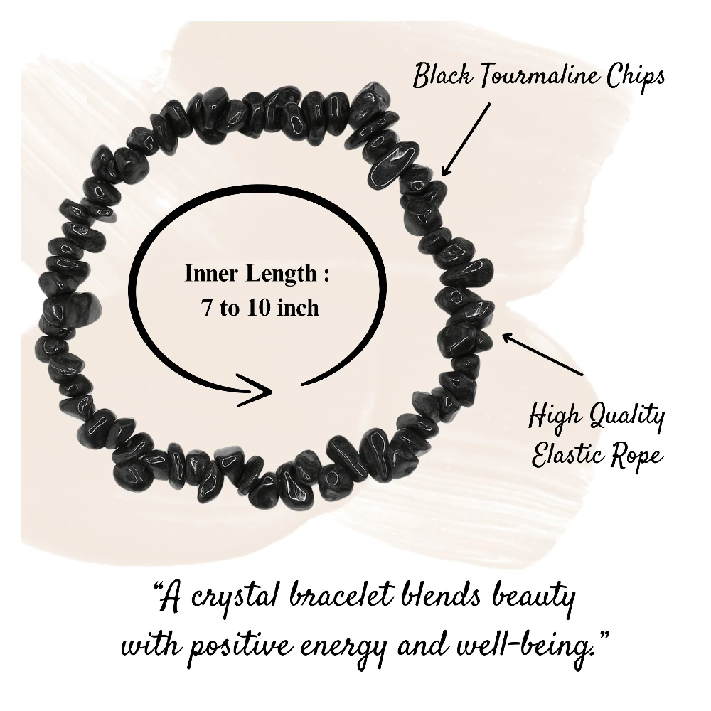 Black Tourmaline Chips Bracelet