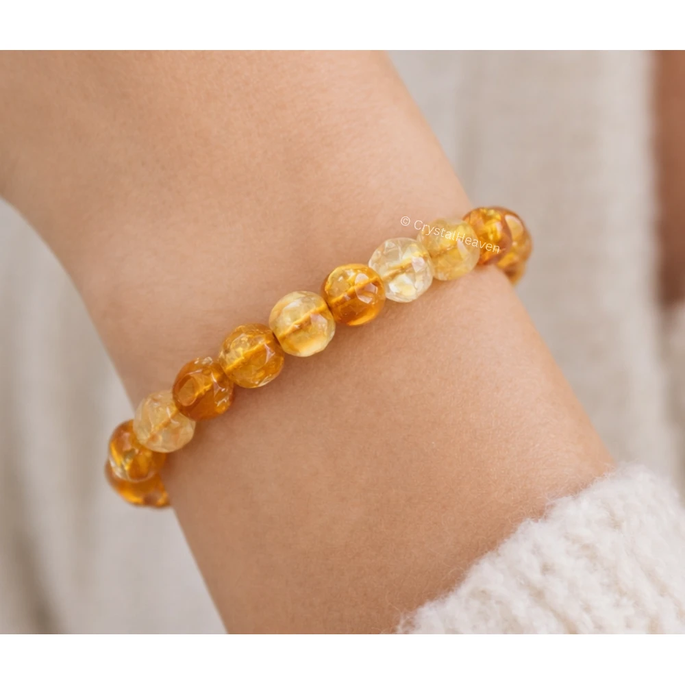 Citrine Bracelet (Faceted-Stretchable)