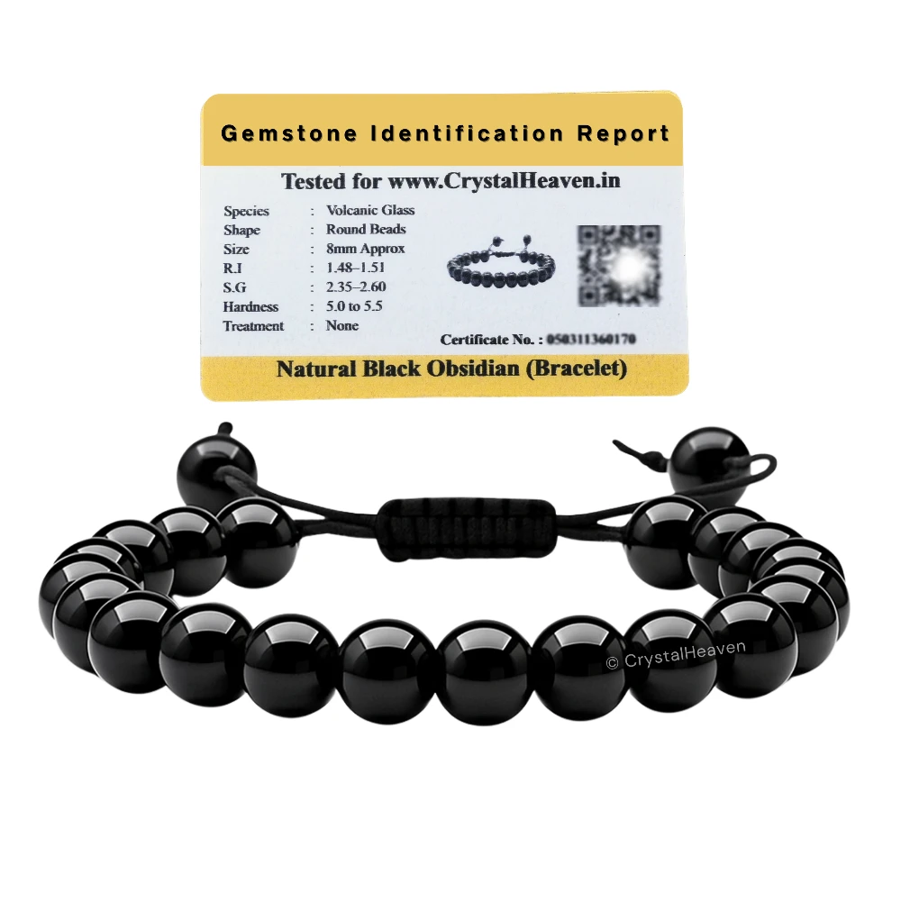Black Obsidian Bracelet (Adjustable)
