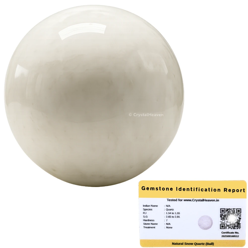 Snow Quartz Sphere (2 Inch)