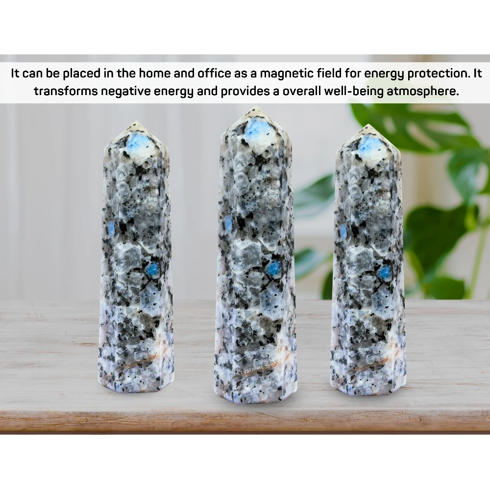 Large Rainbow Moonstone Tower