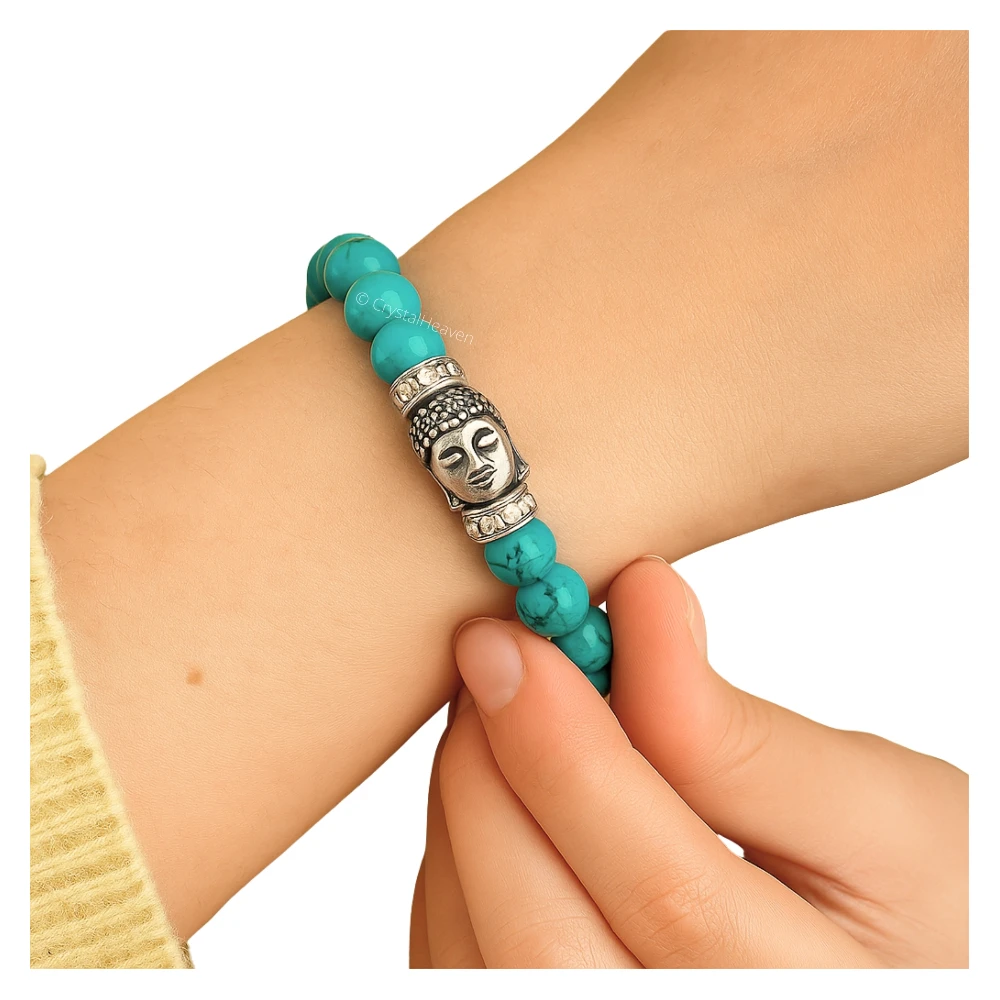 Turquoise with Buddha Bracelet (Elastic)