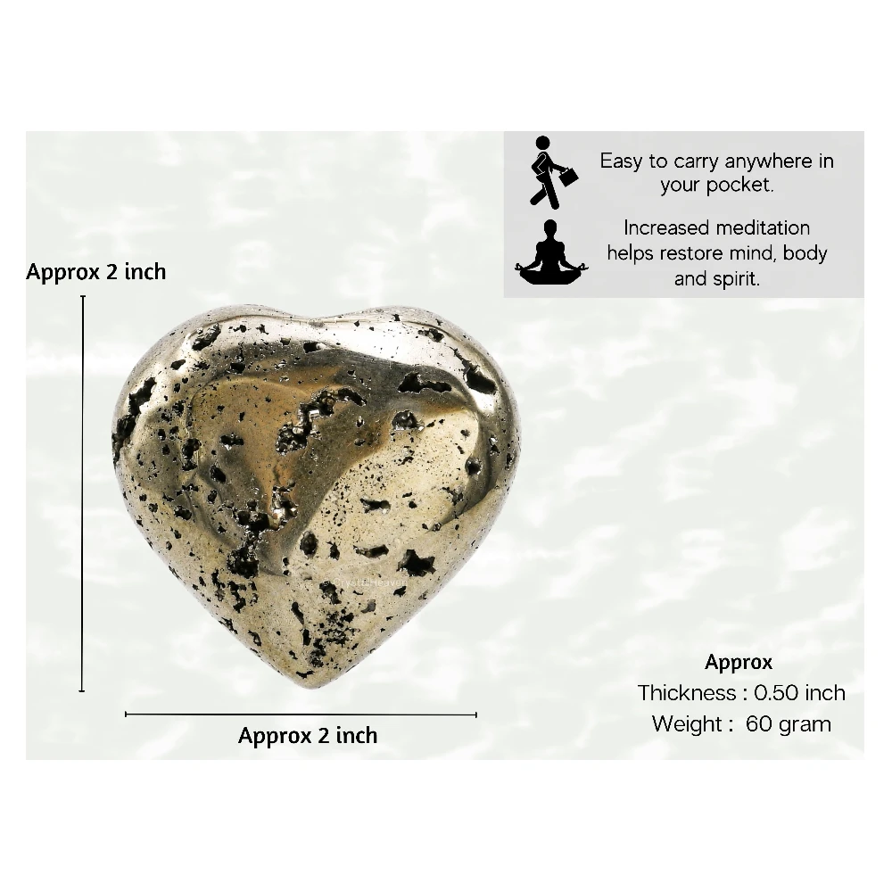 Raw Pyrite Heart