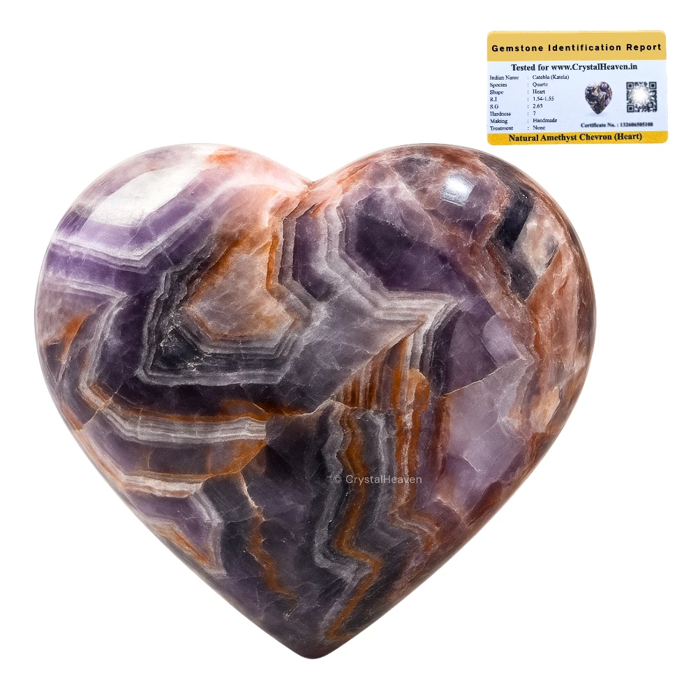 Amethyst Chevron Heart
