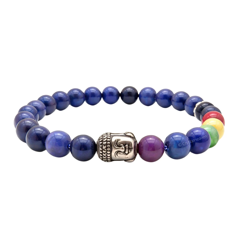 Sodalite Chakra with Buddha Bracelet (Elastic)
