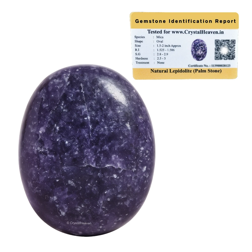Lepidolite Palm Stone