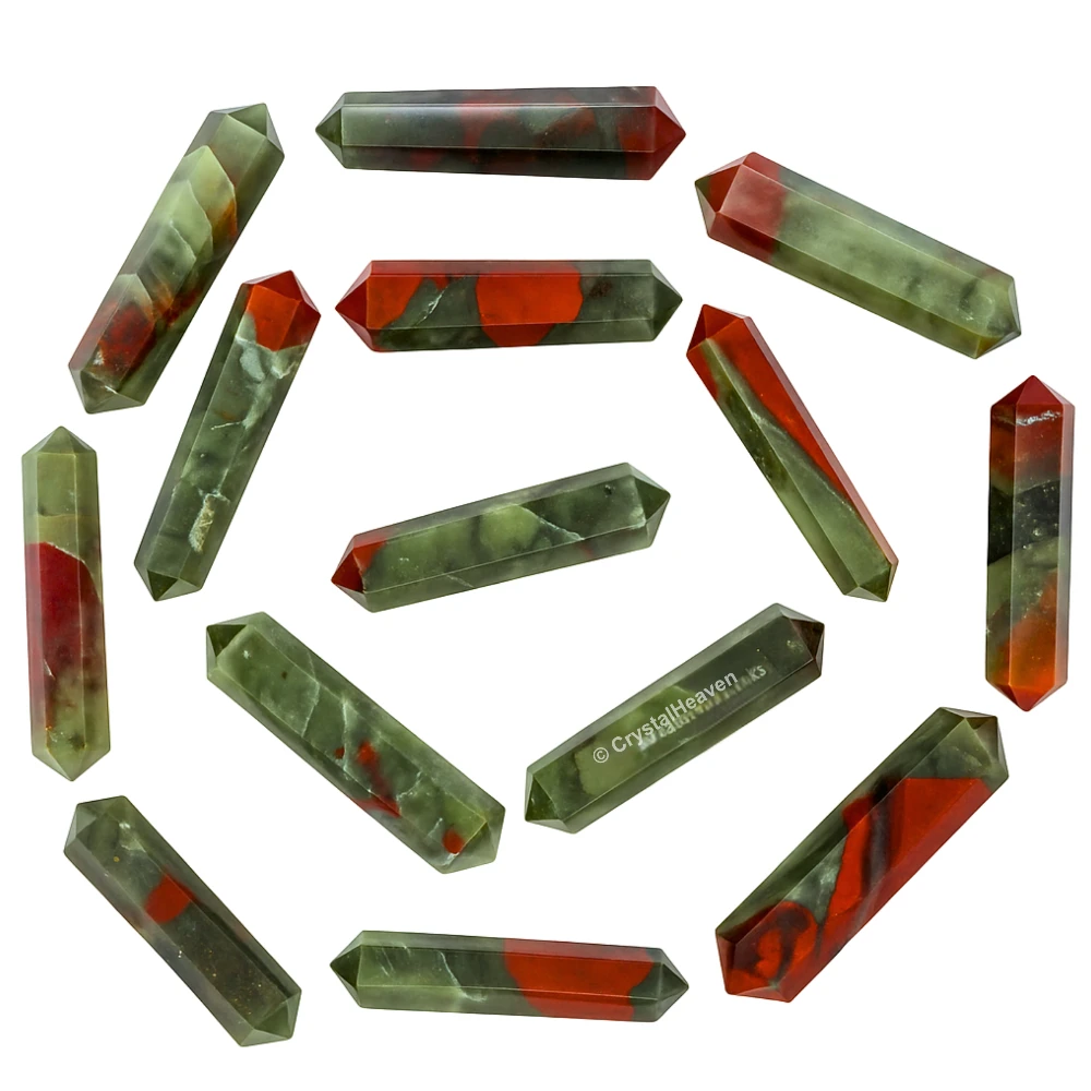 African Bloodstone Pencil Points (Double Terminated) (Set of 50)