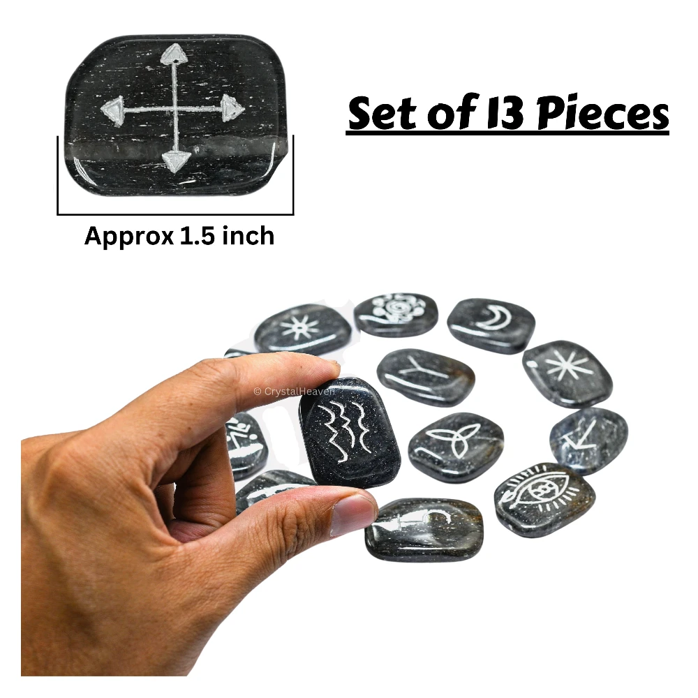 Blue Aventurine Pagan Wiccan Stones (Set of 13)