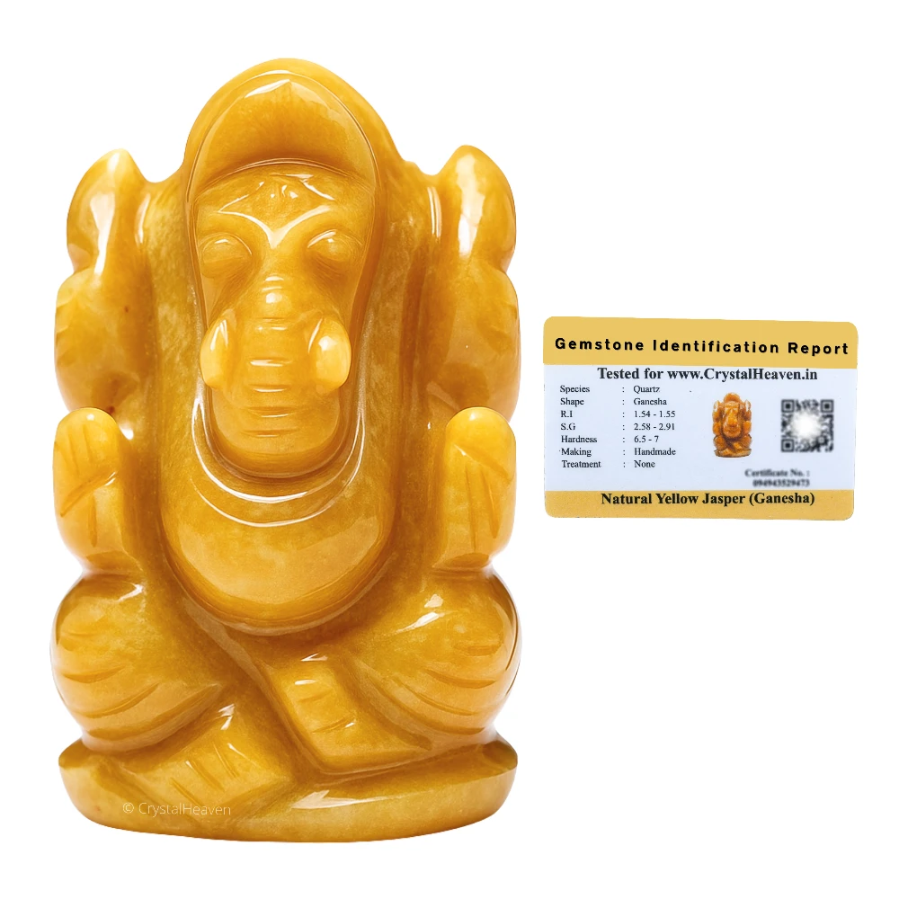 Yellow Jasper Crystal Ganesh Ganpati