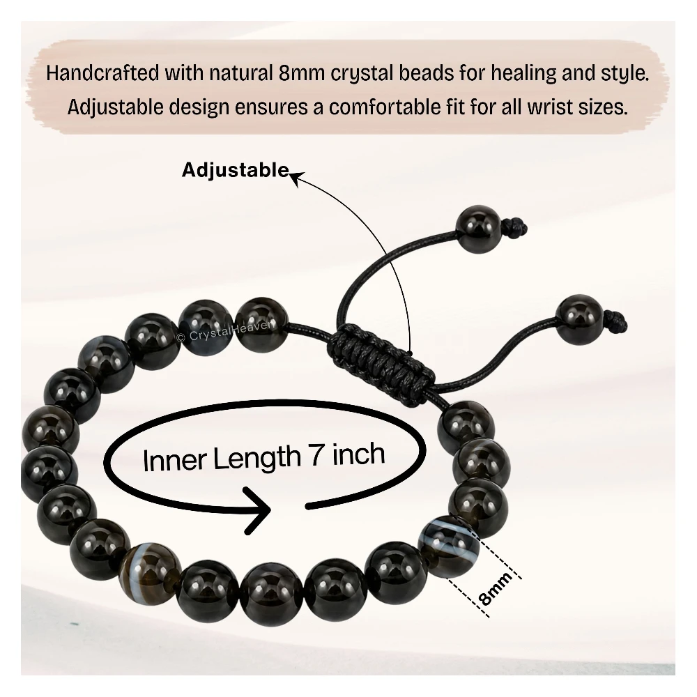 Black Sulemani Hakik Bracelet (Adjustable)