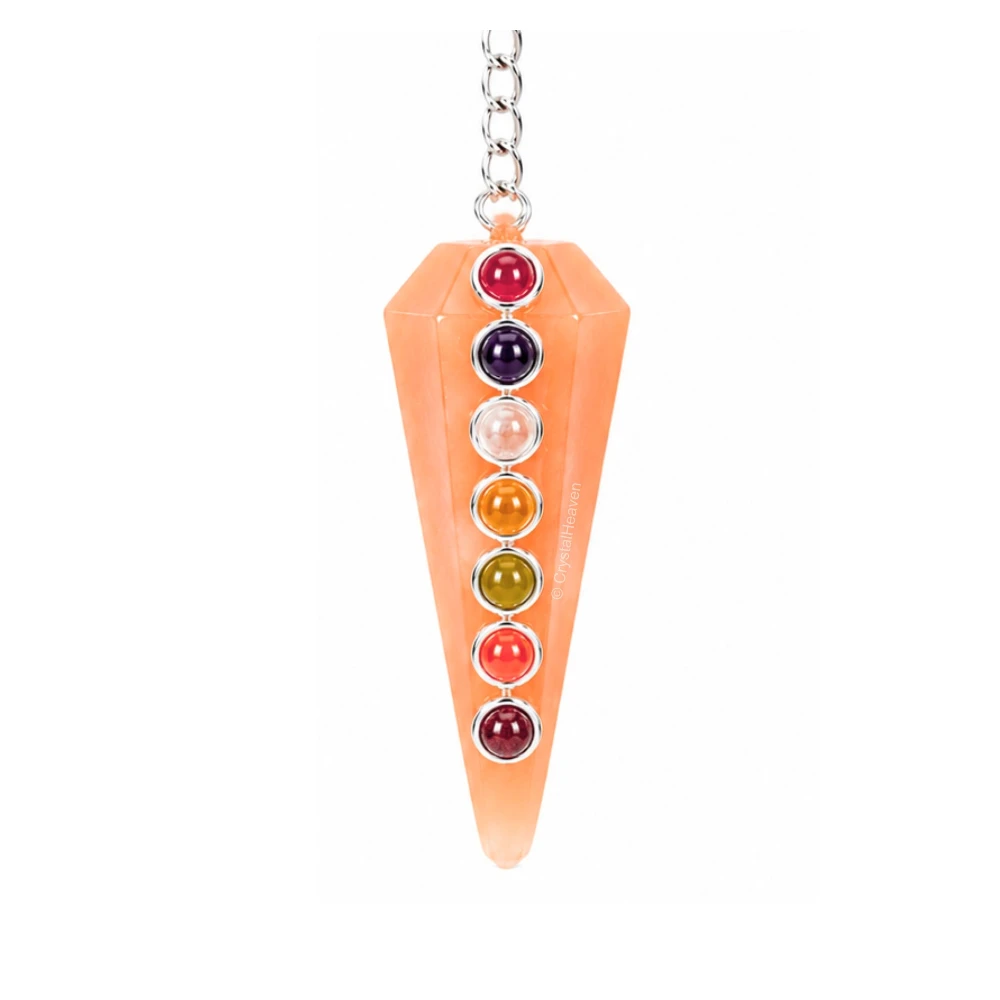 Red Aventurine Pendulum with Chakra Beads