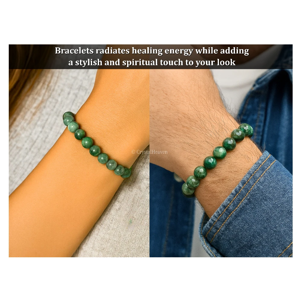 Nephrite Green Jade Bracelet (Adjustable)