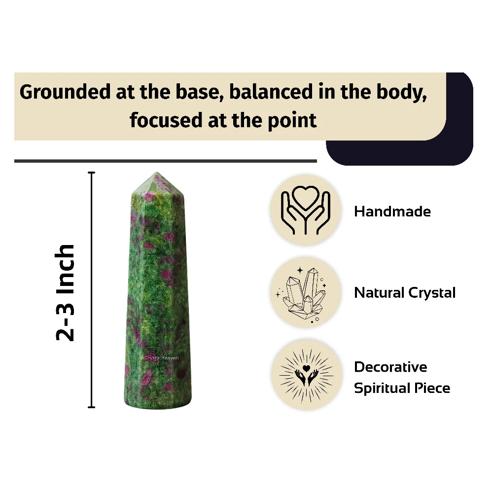 Ruby Fuchsite Crystal Tower (2" to 3" inch)