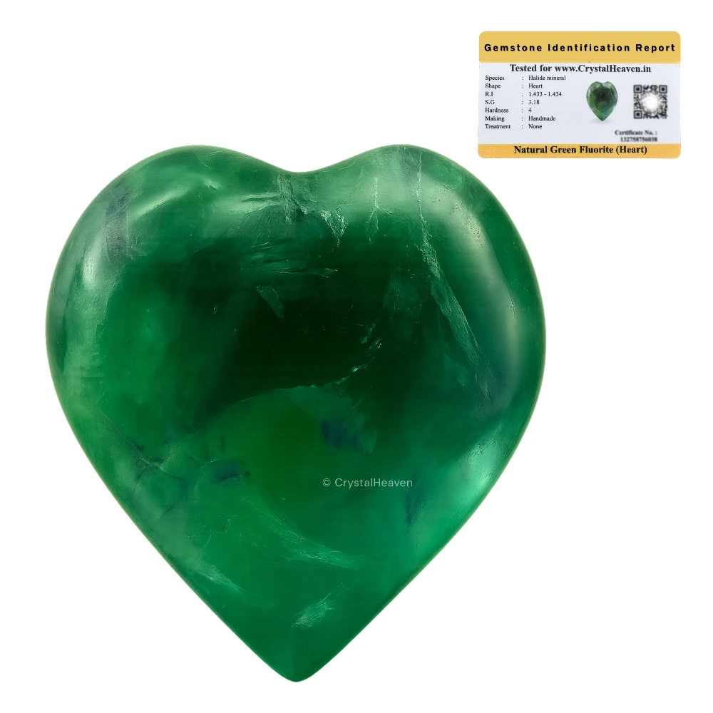 Green Fluorite Heart