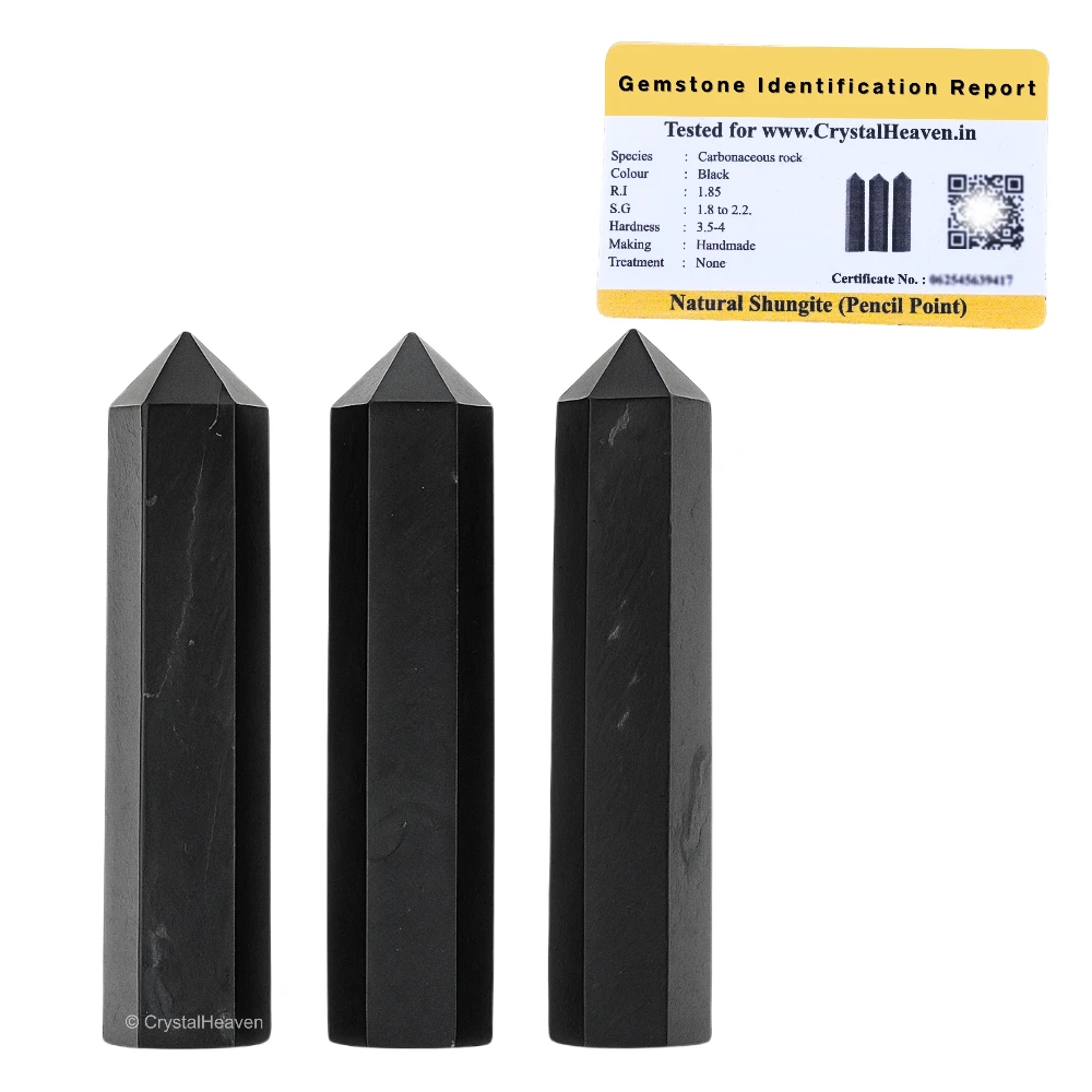 Shungite Pencil Points (Set of 3)