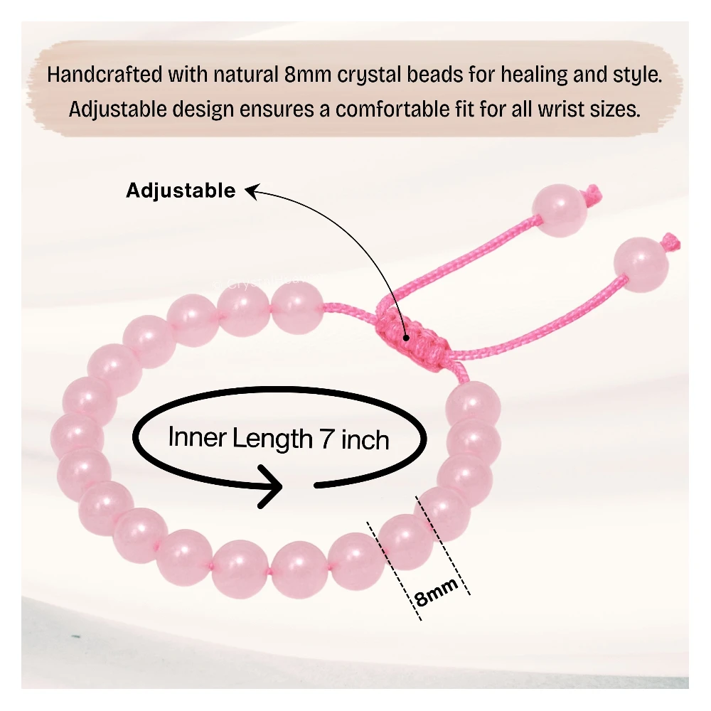Rose Quartz Bracelet (Adjustable)