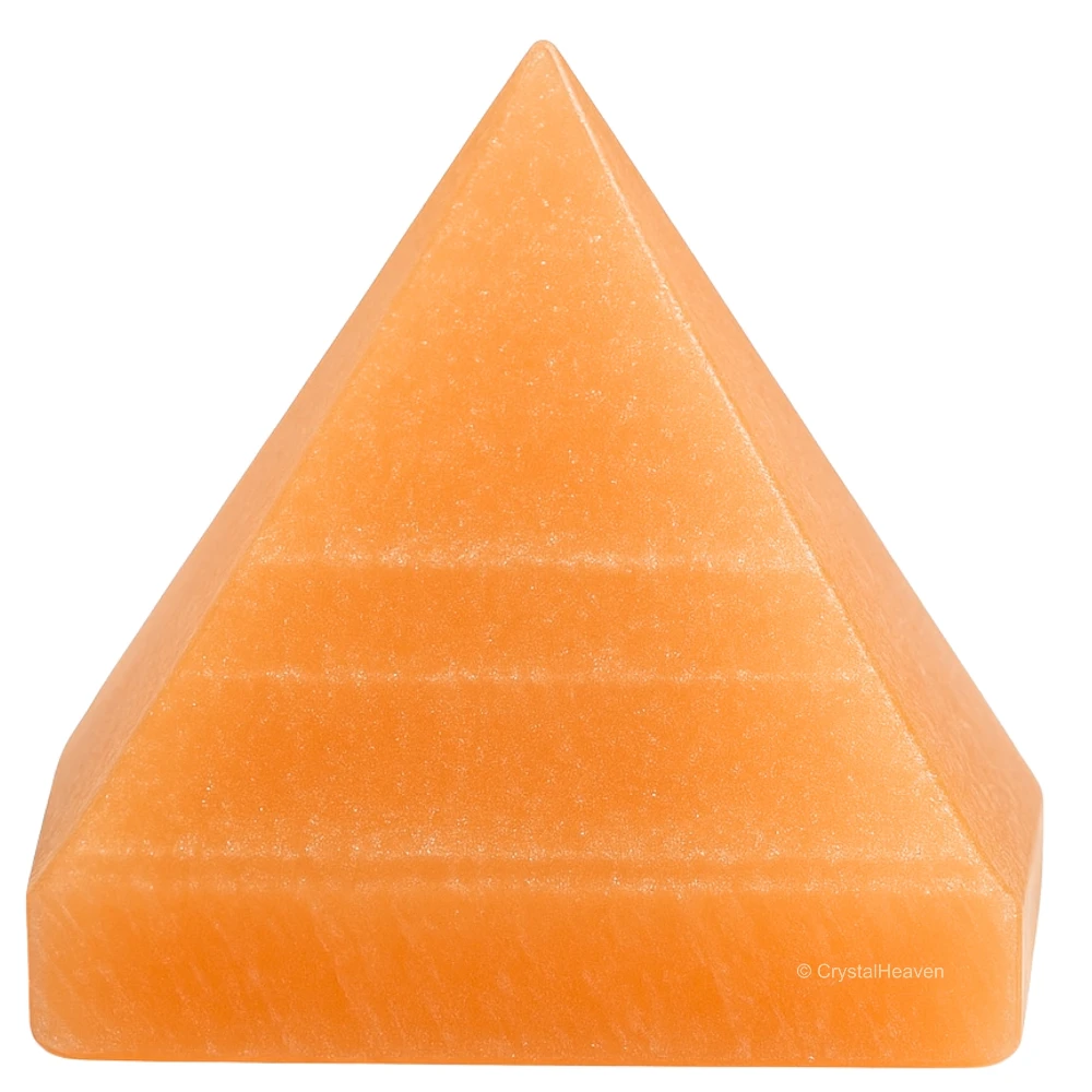 Orange Selenite Pyramid (2 Inch)