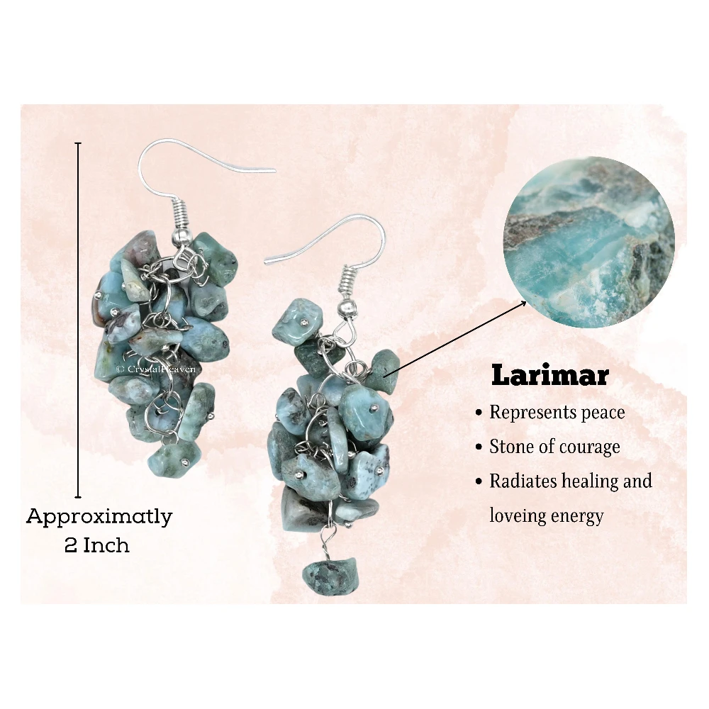 Larimar Crystal Earring (Silver)