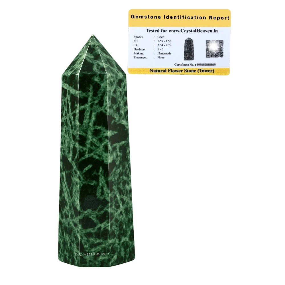 Flower Stone Crystal Tower (3" to 4" inch)
