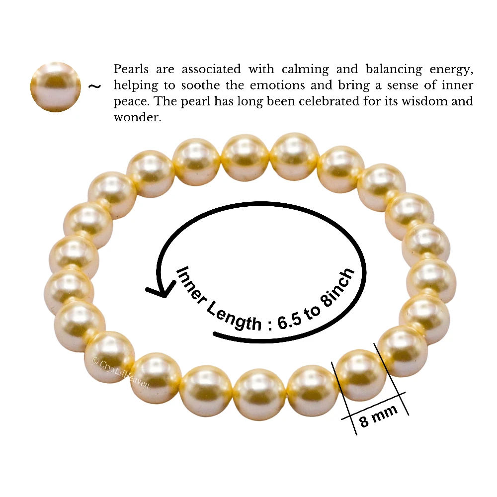 Yellow Pearl Bracelet (Elastic)