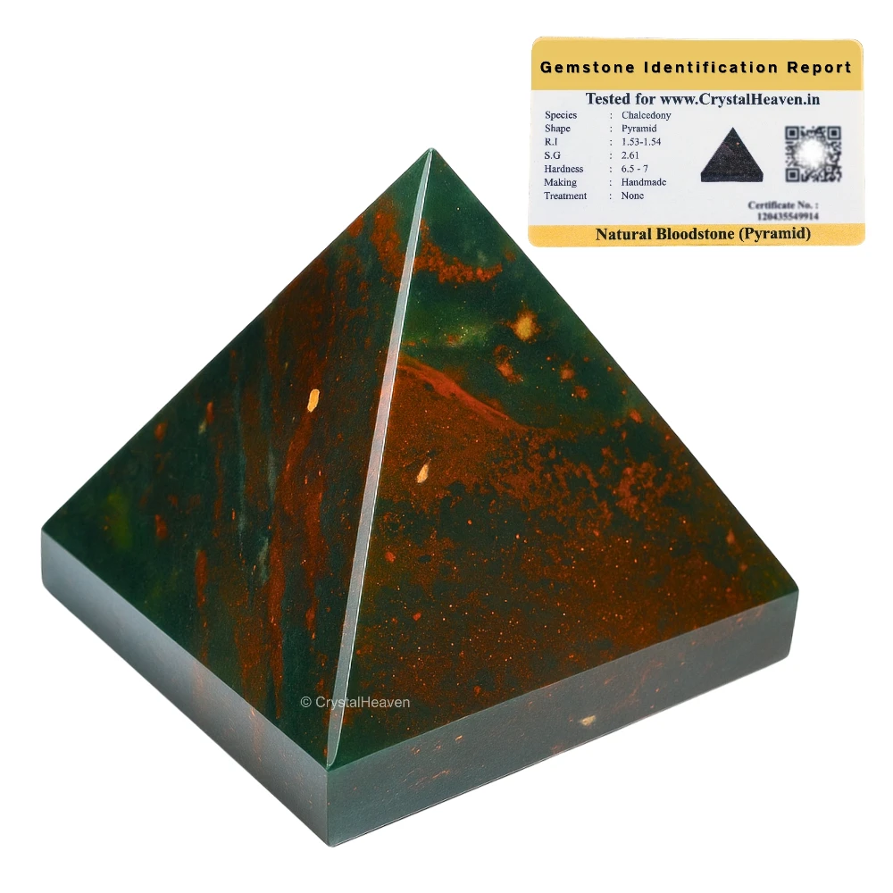 Bloodstone Pyramid (1.5 Inch)