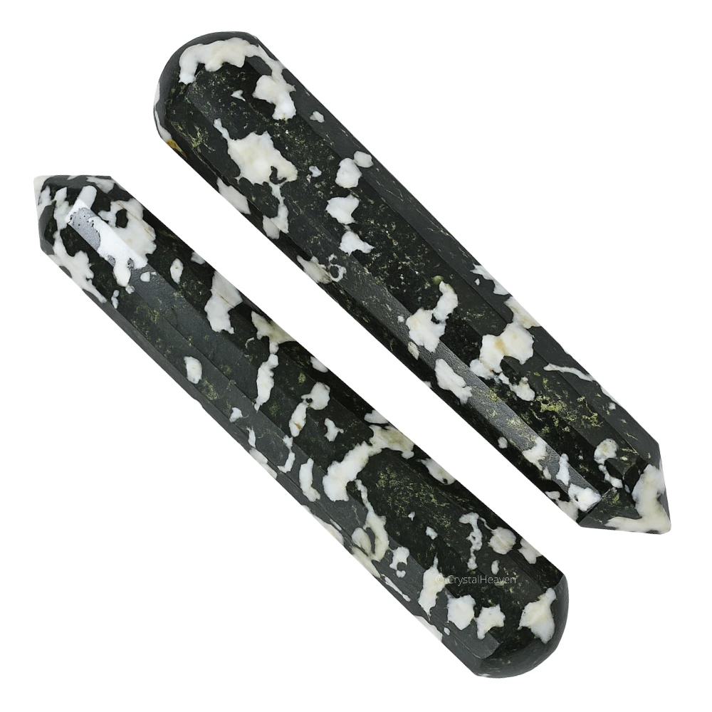 Black & White Tourmaline Wand (Faceted)