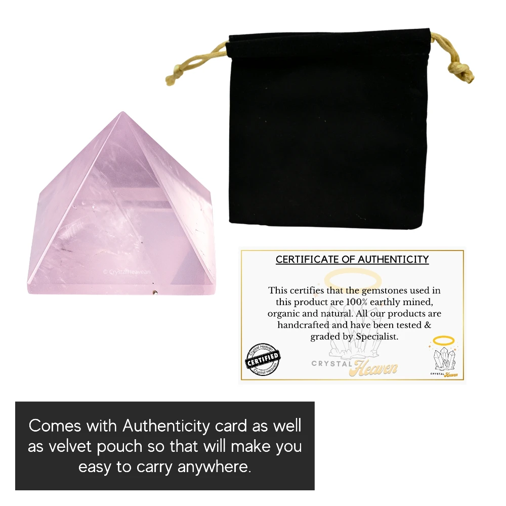 Star Rose Quartz Pyramid (1 Inch)