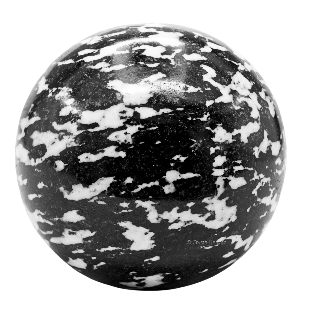 Large Black and White Tourmaline Sphere (2.5 Inch)