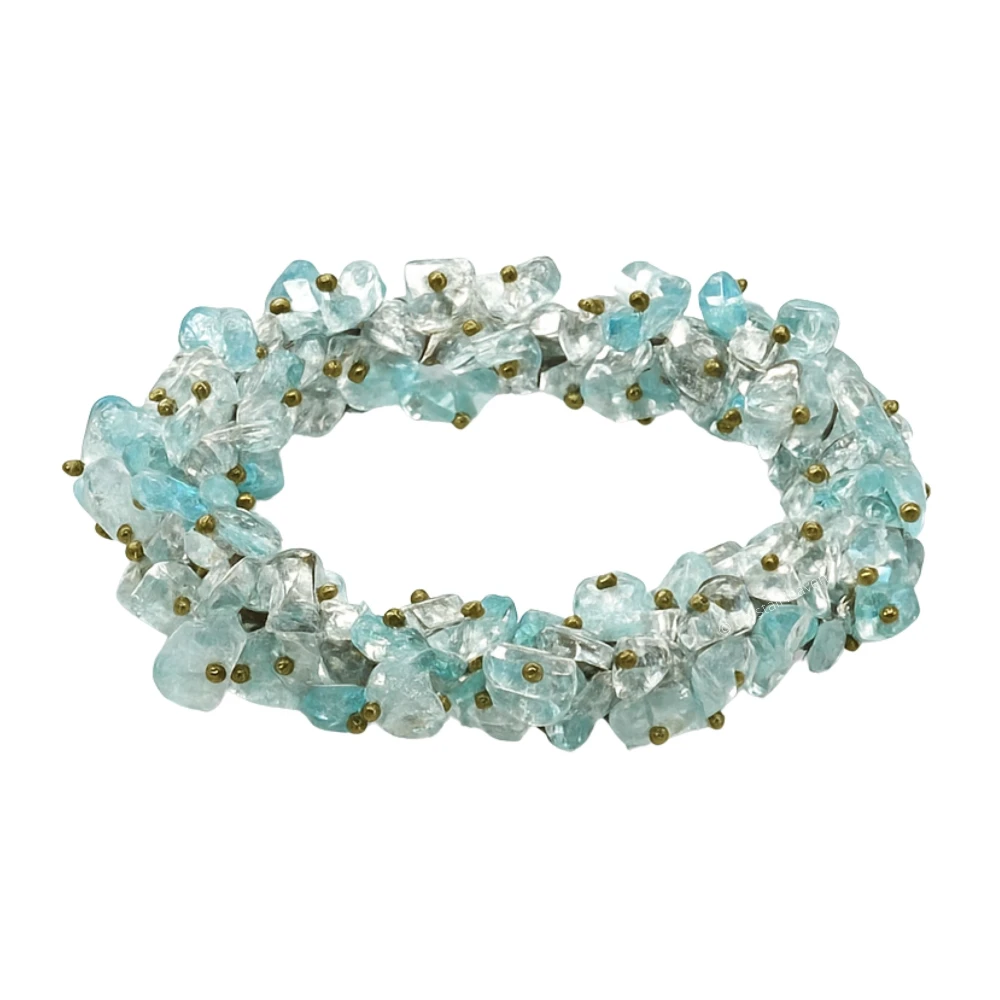 Aquamarine Chips Bead Bracelet