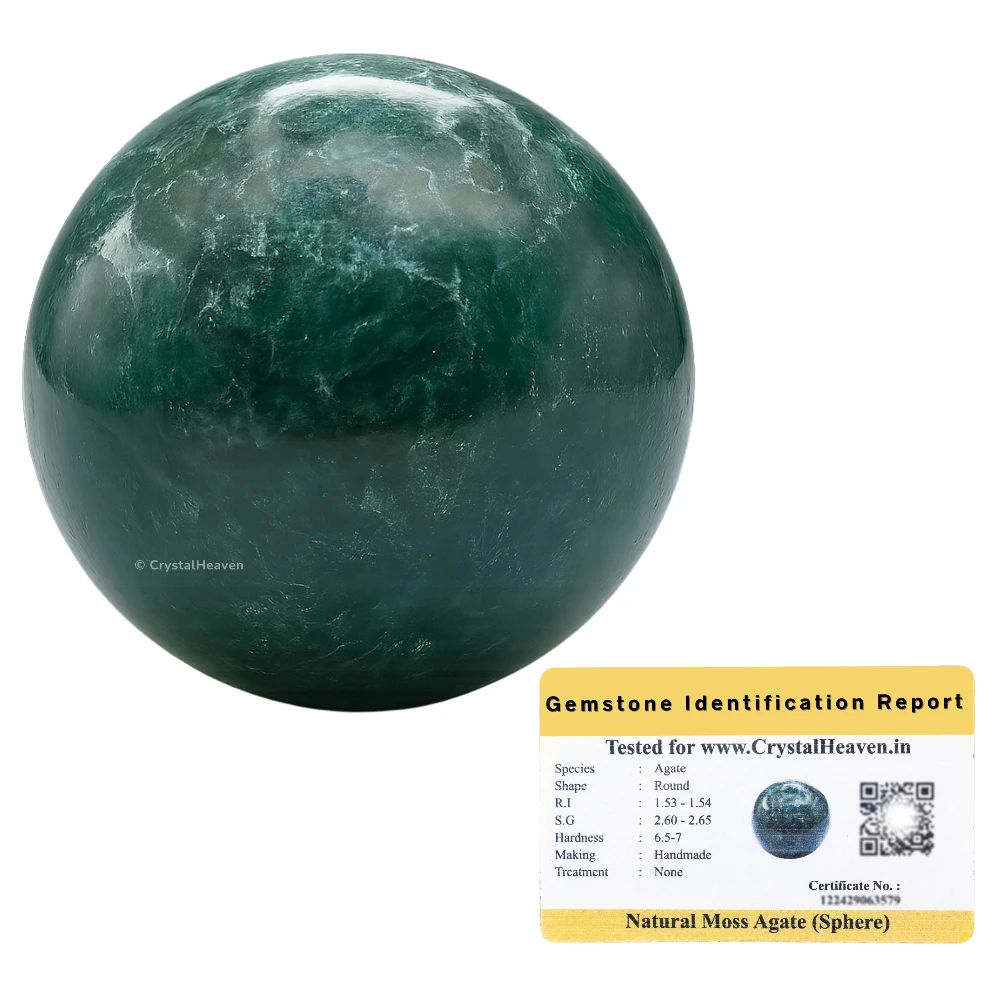 Moss Agate Sphere (1.5 Inch)