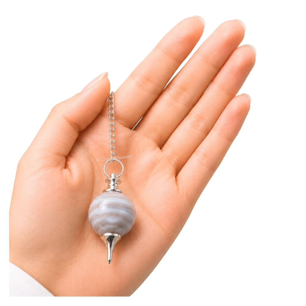 Lace Agate Ball Pendulum