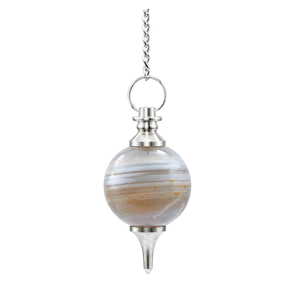 Lace Agate Ball Pendulum