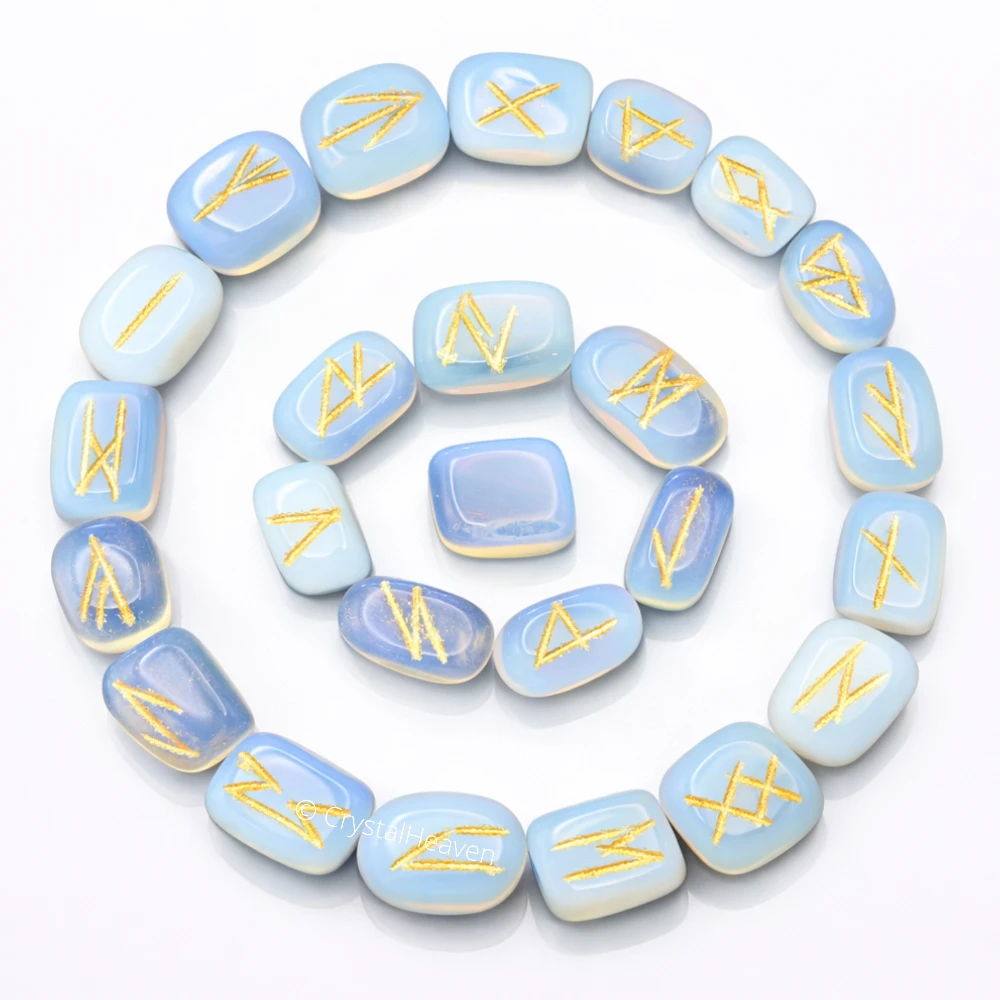Opalite Rune Stones Set