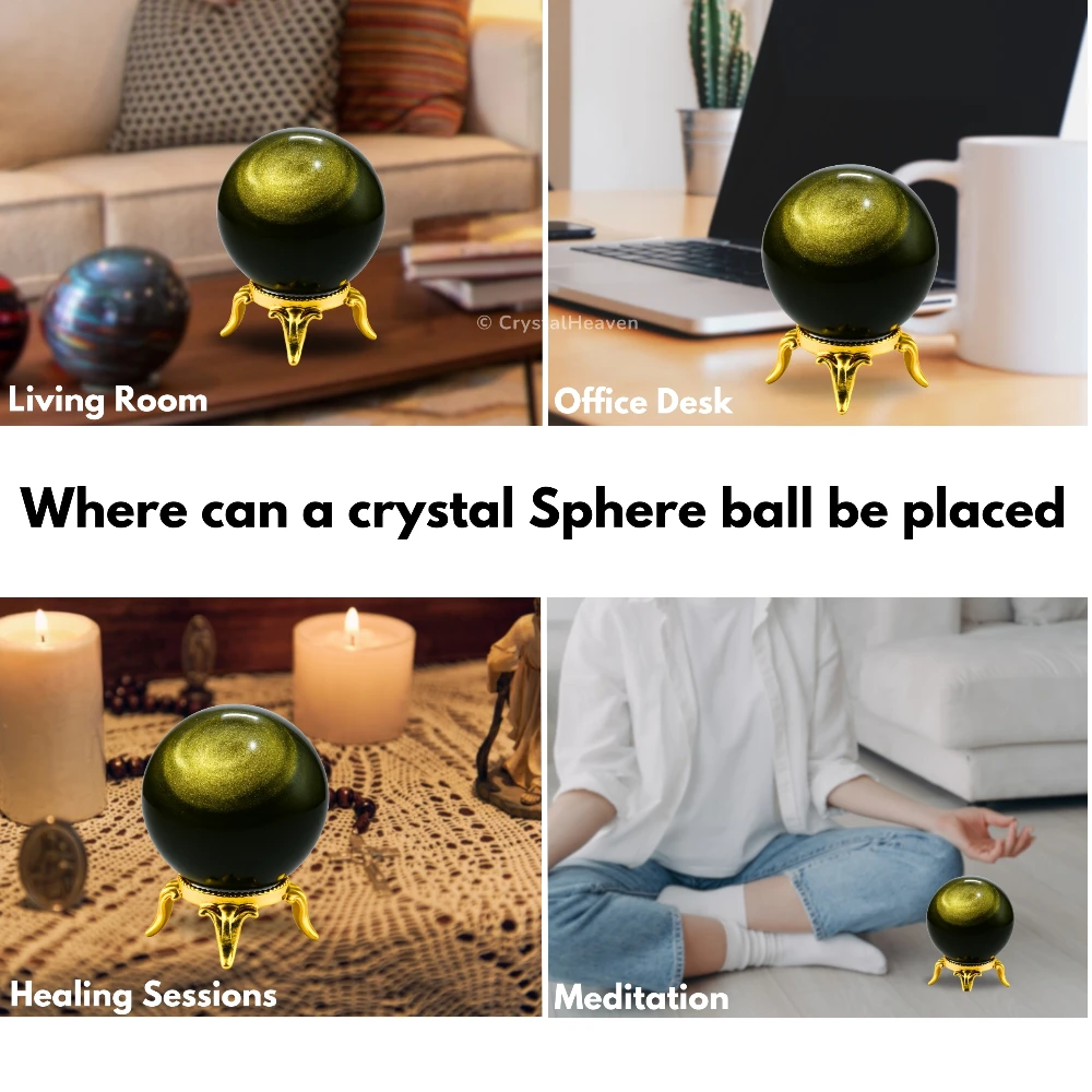 Golden Sheen Obsidian Sphere (1.5 Inch)