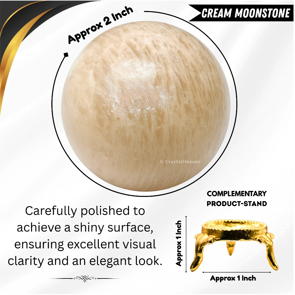 Cream Moonstone Sphere (2 Inch)