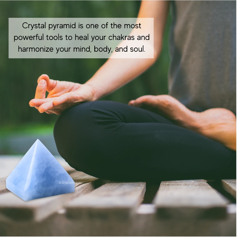 Blue Calcite Pyramid (1.5 Inch)