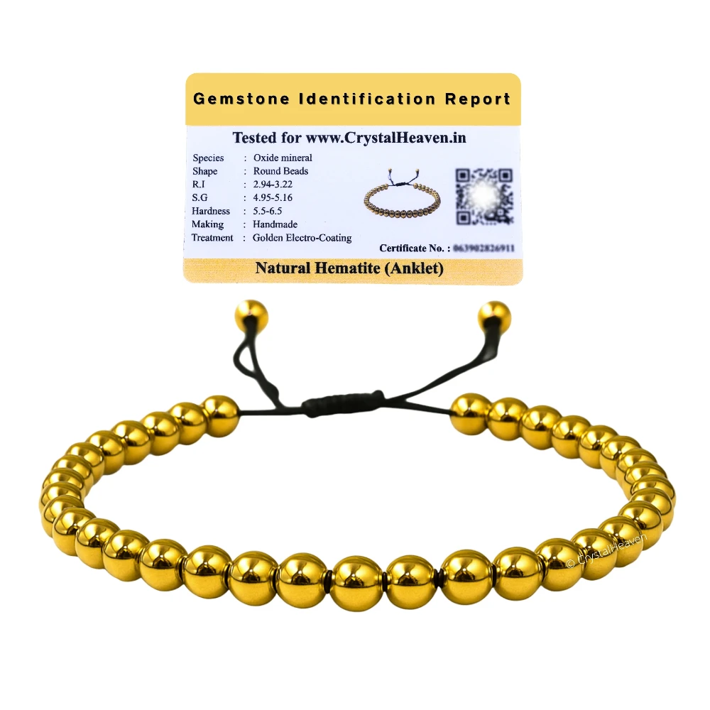 Golden Hematite Anklet (Without Knot)