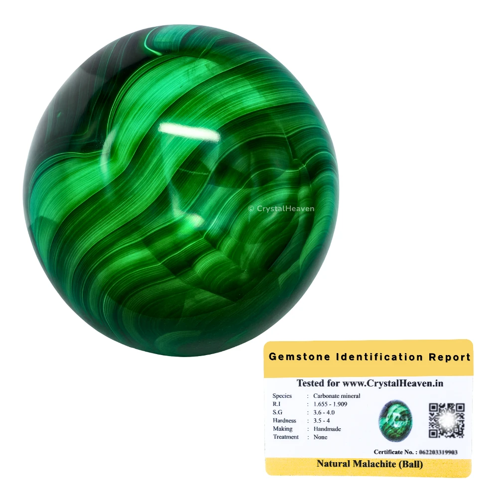 Malachite Sphere (1.5 Inch)