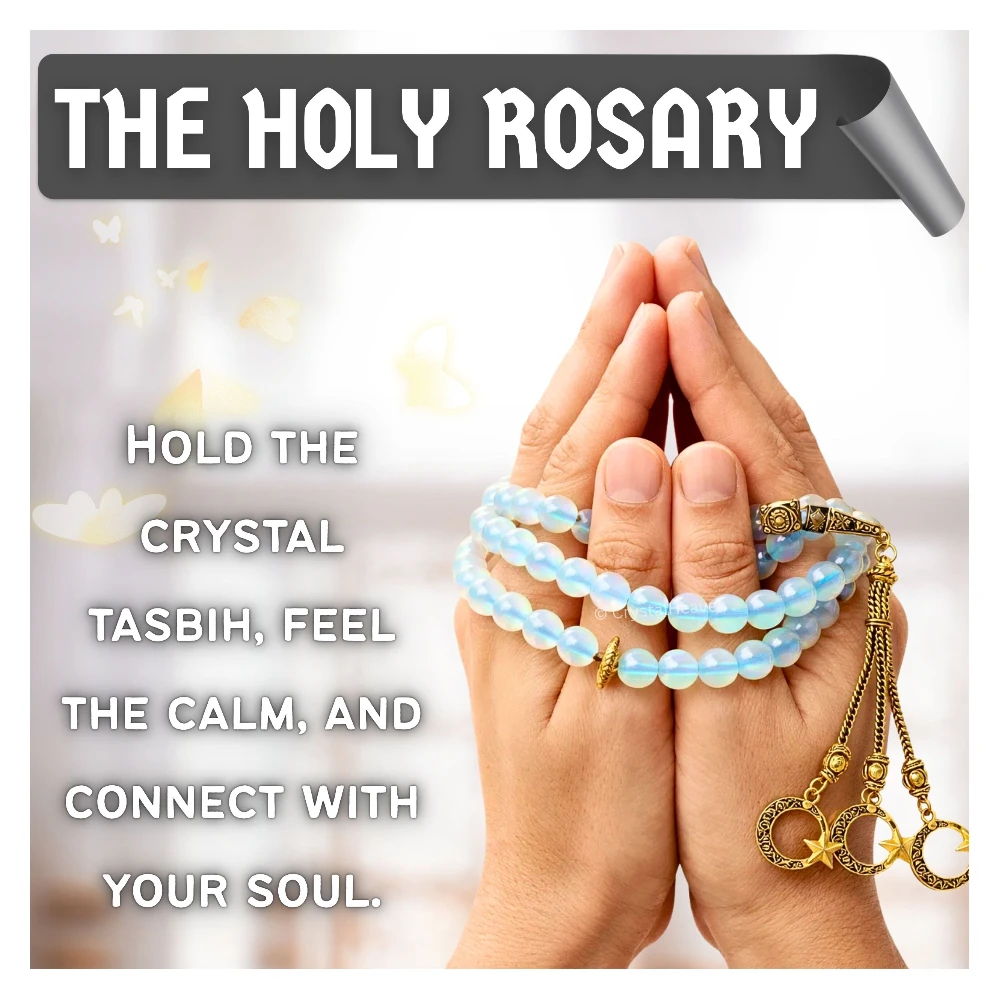 Opalite Crystal Tasbih (Gold)