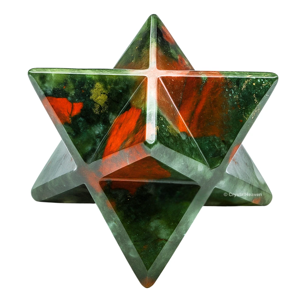 African Bloodstone Crystal Merkaba (20-25mm)