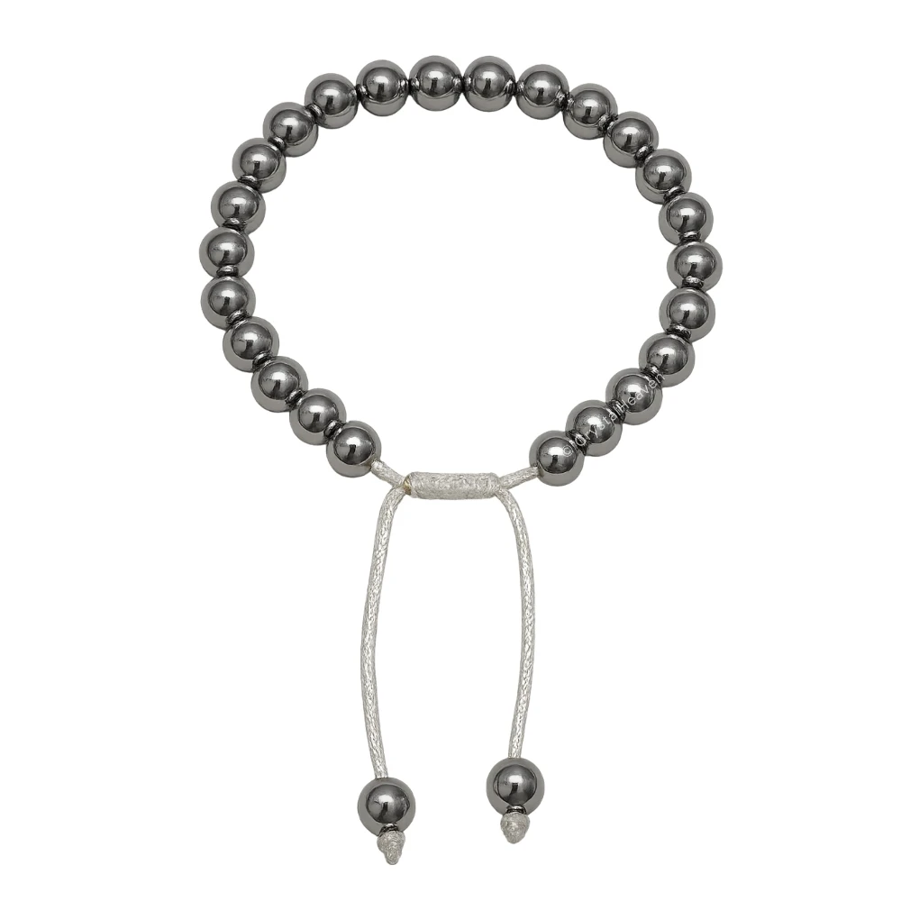 Silver Hematite Bracelet (Adjustable)