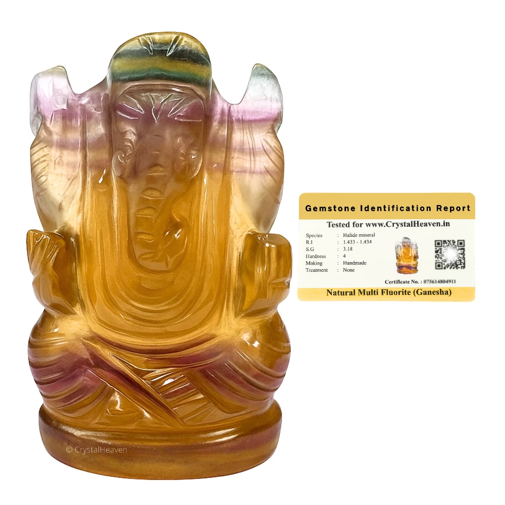 Multi Fluorite Crystal Ganesh Ganpati