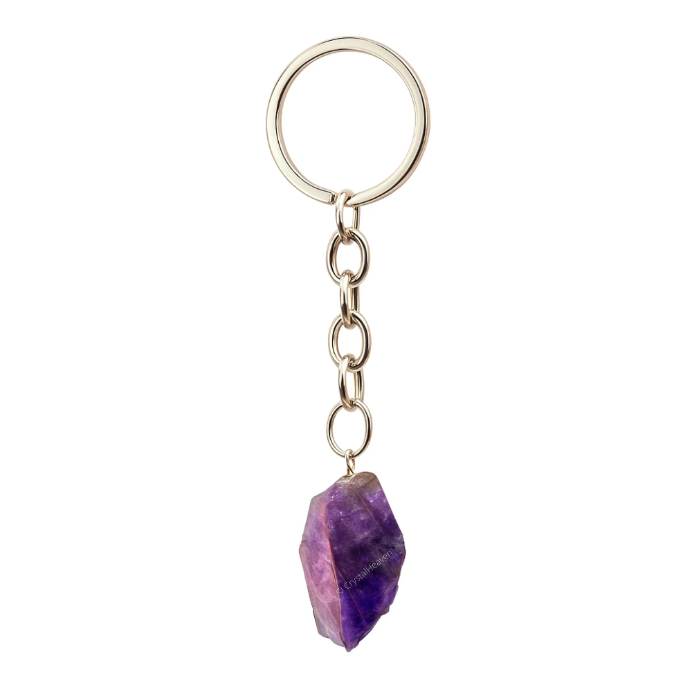 Amethyst Crystal Keychain (Raw)