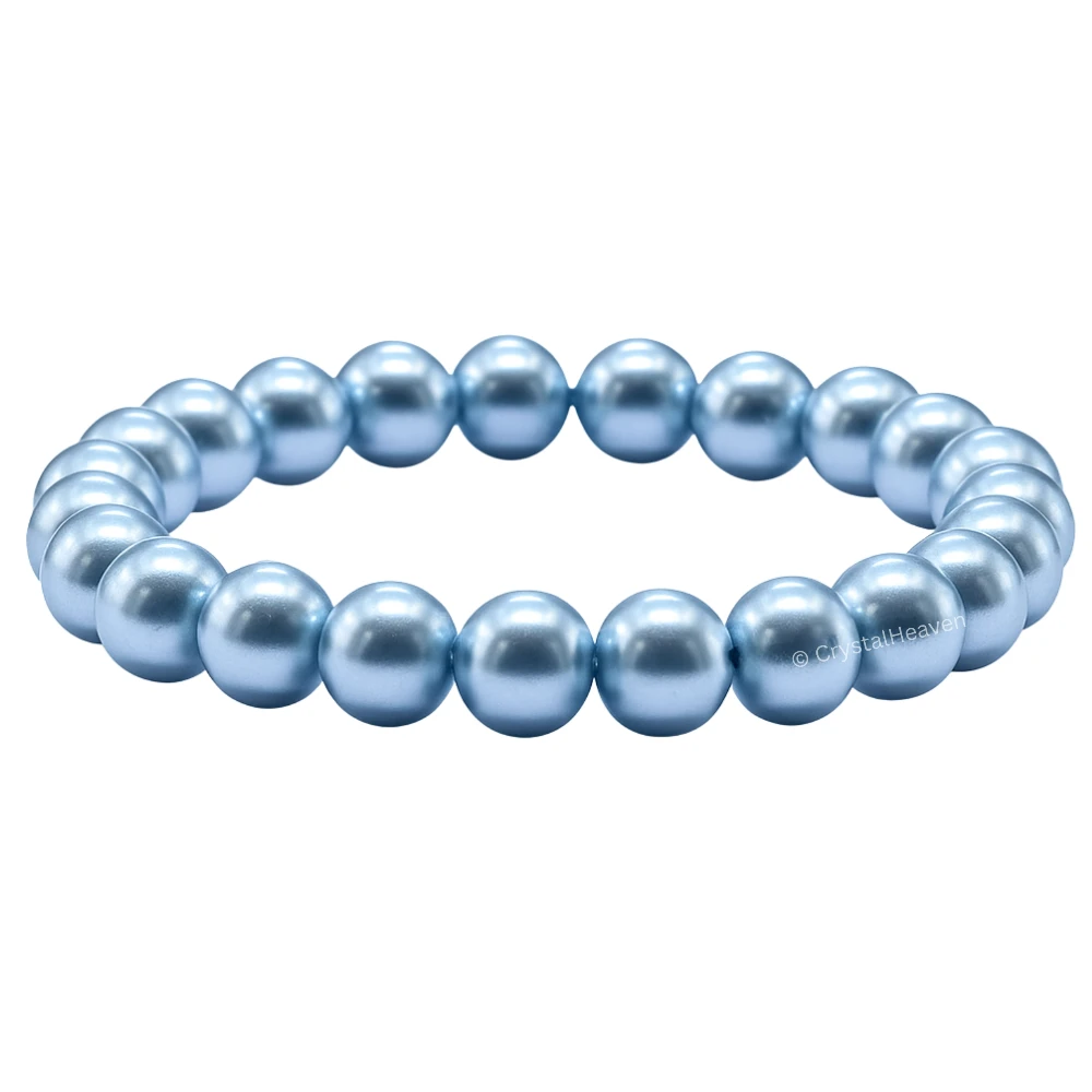 Light Blue Pearl Bracelet (Elastic)