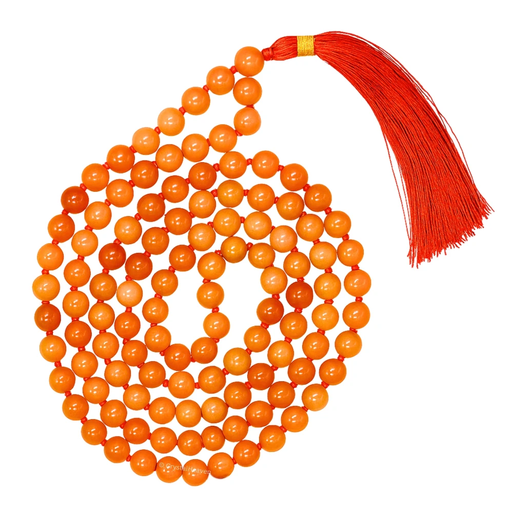 Red Aventurine Japa Mala (Hand Knotted)