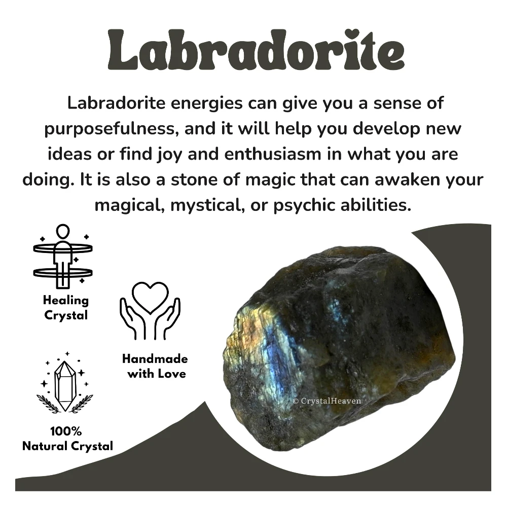 Raw Labradorite Crystals (5 Pieces)